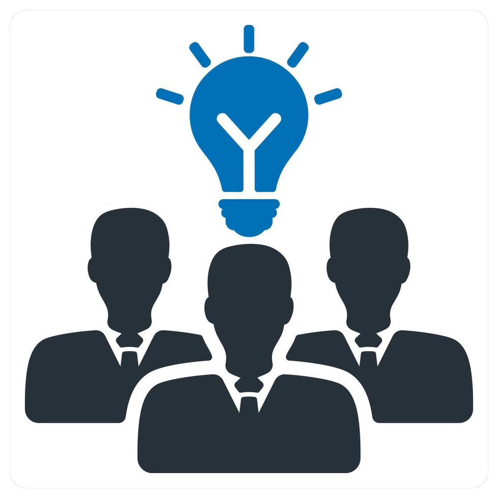 Teamwork Solution and strategy icon concept vector