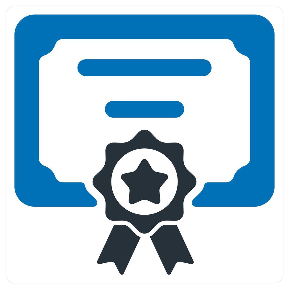 Certificate and award icon concept vector