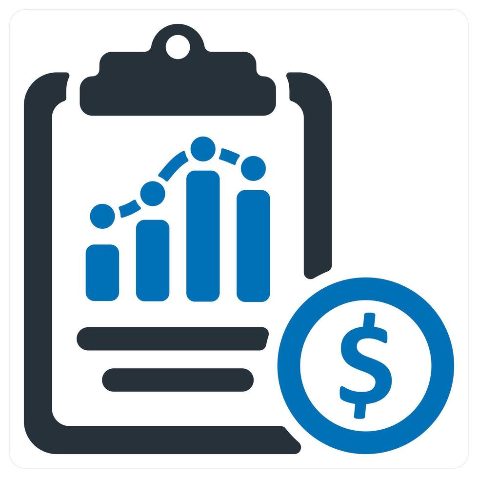Cost Statement and budget icon concept vector