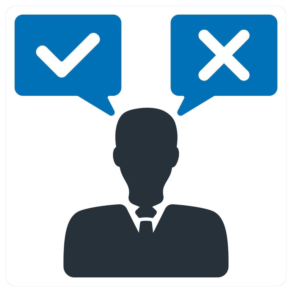 Decision and choice icon concept vector