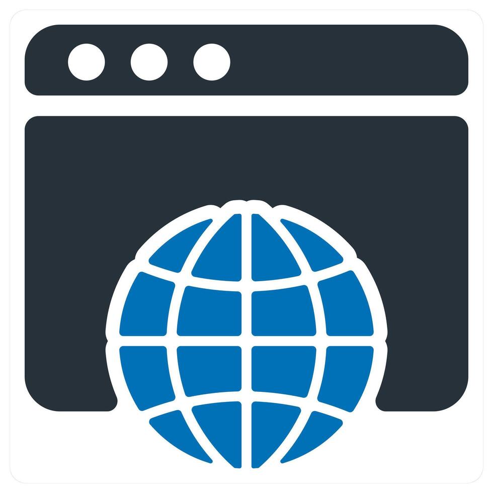 Web Browser and internet icon concept vector
