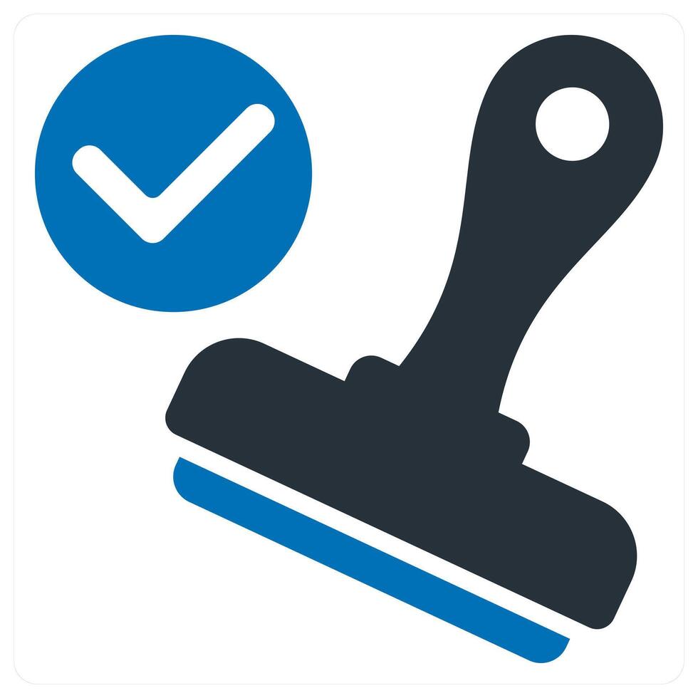 Stamp and seal icon concept vector