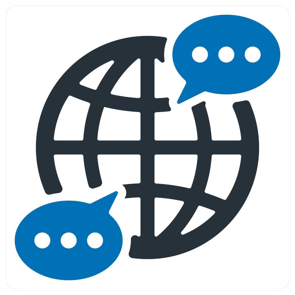 Global Communication and network icon concept vector