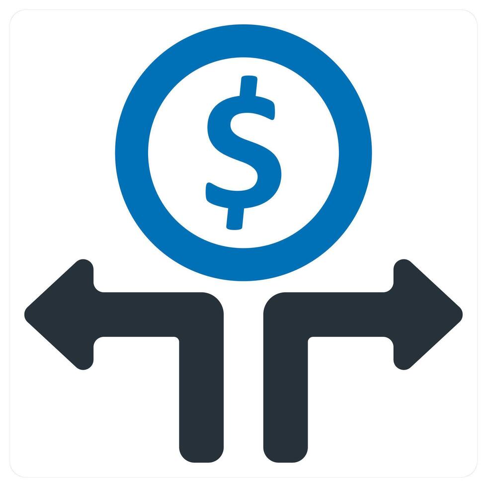 Money Decision and finance icon concept vector