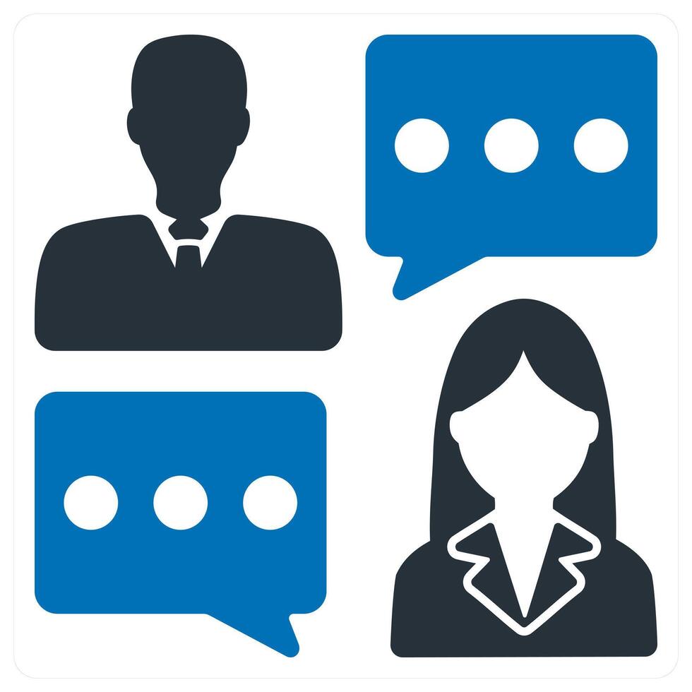 Business Talk and communication icon concept vector