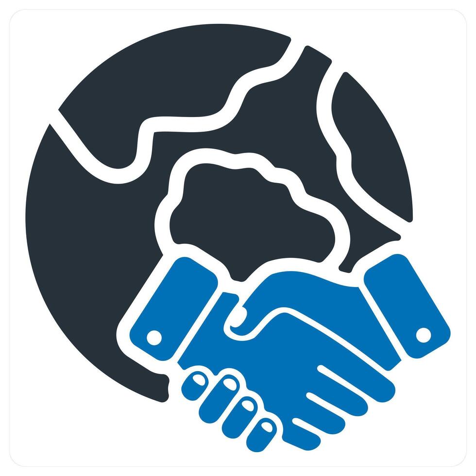 Global Business Deal icon concept vector