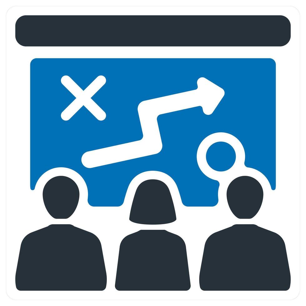 Presenting Tactics and strategy icon concept vector