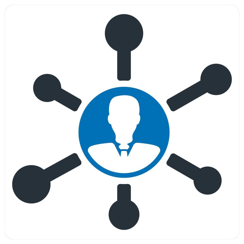Business Network and networking icon concept vector