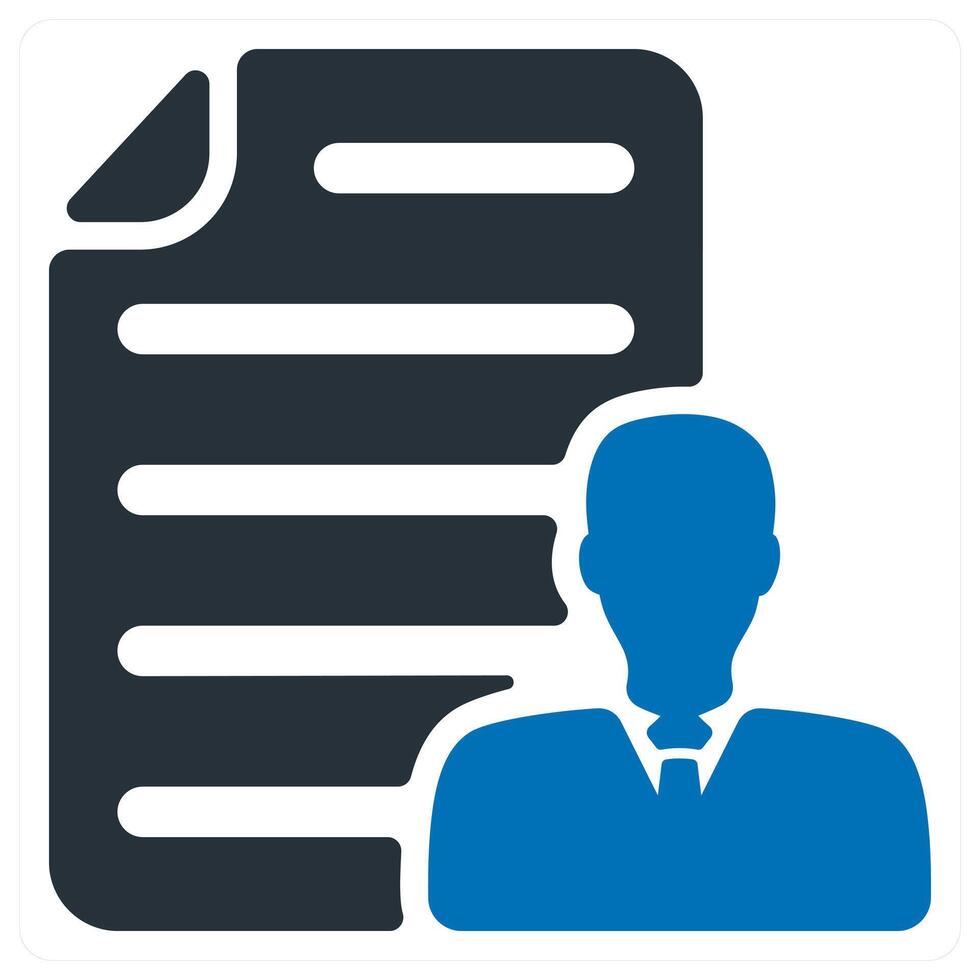 Employee Details and resume icon concept vector