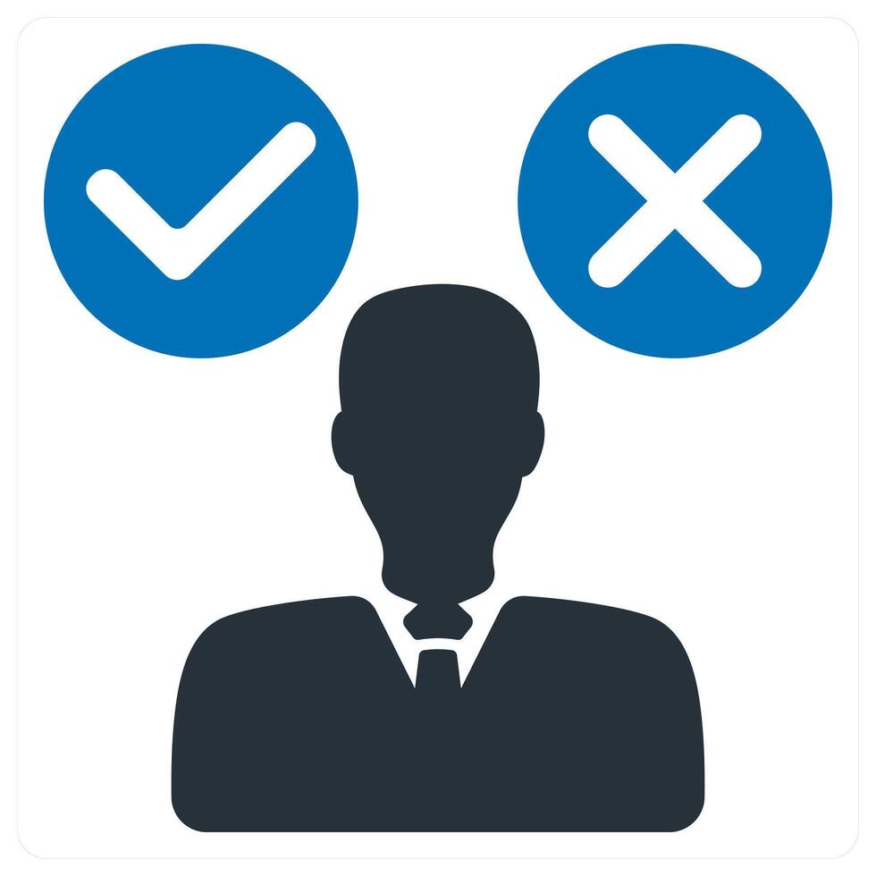 Decision Making Confusion icon concept vector