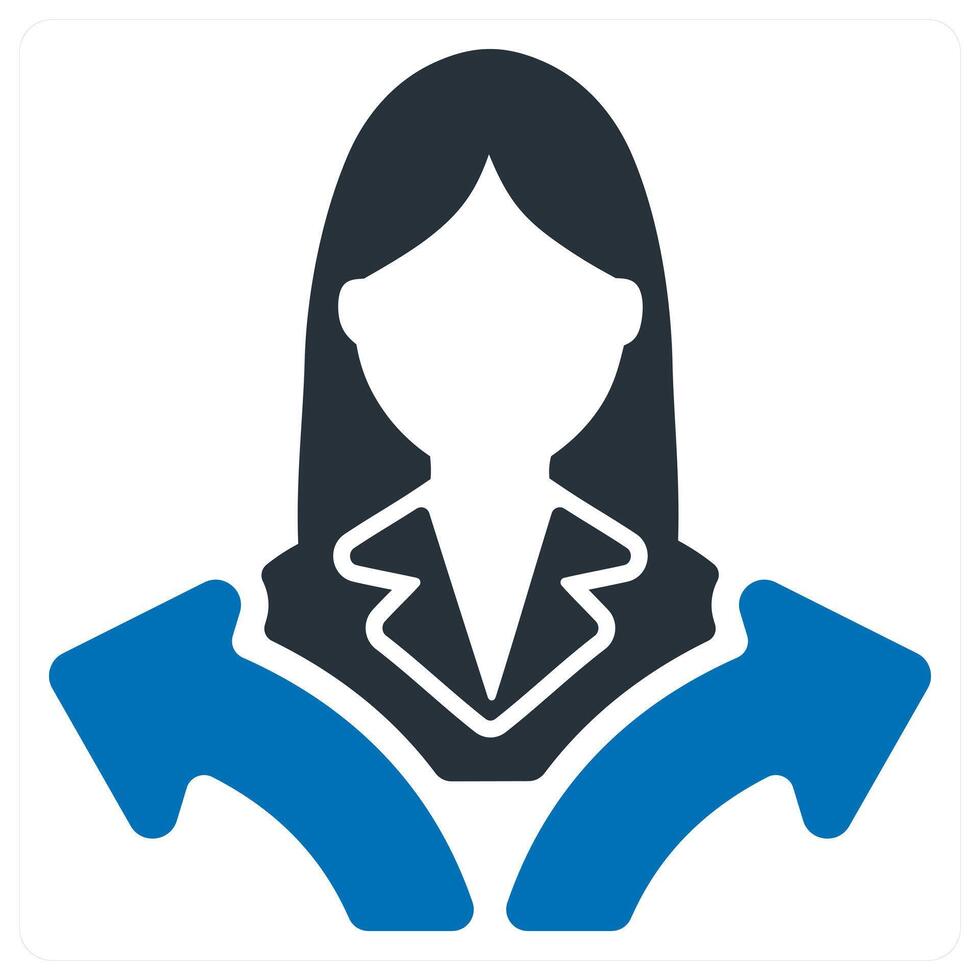 Confusion In Decision Making icon concept vector