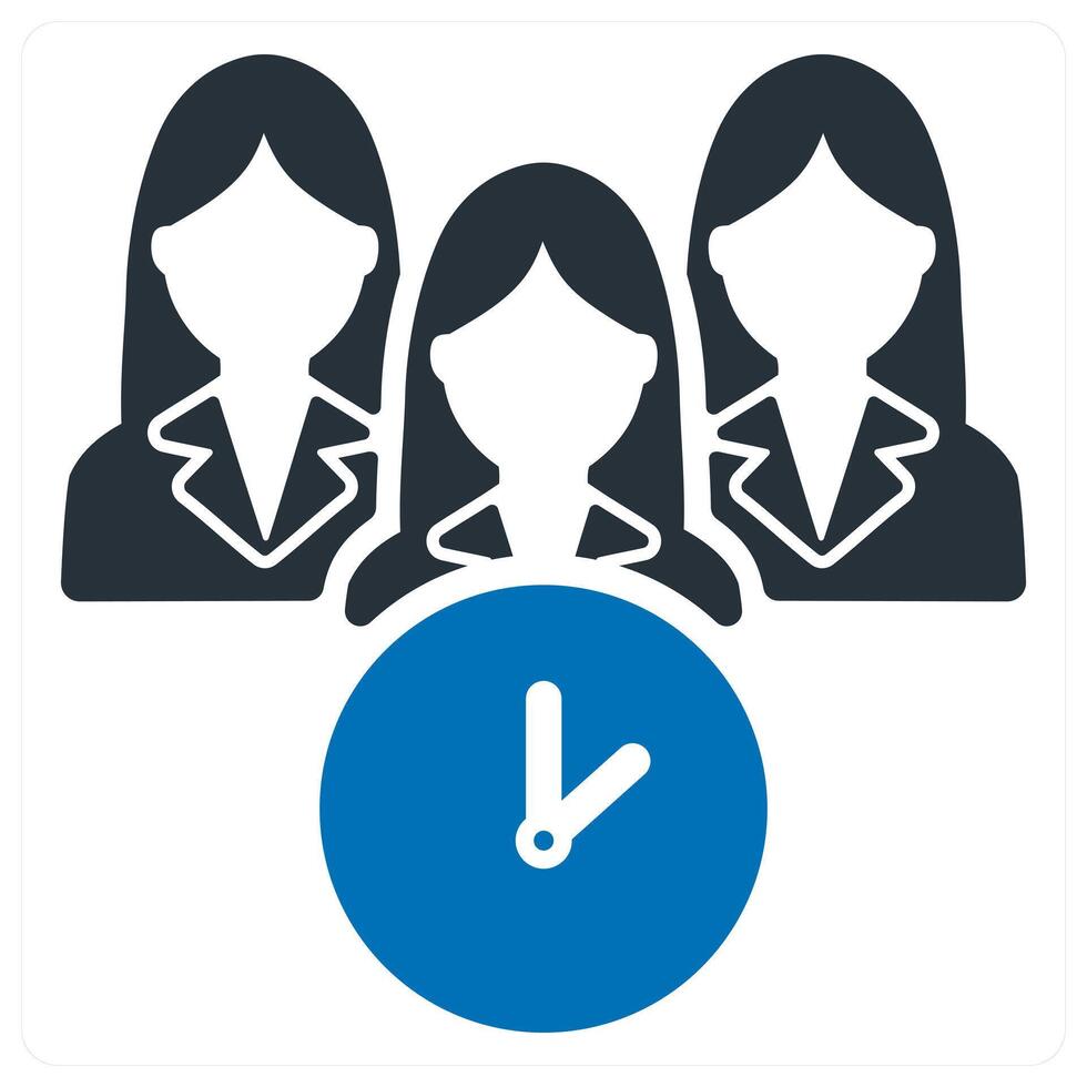 Meeting Time and schedule icon concept vector