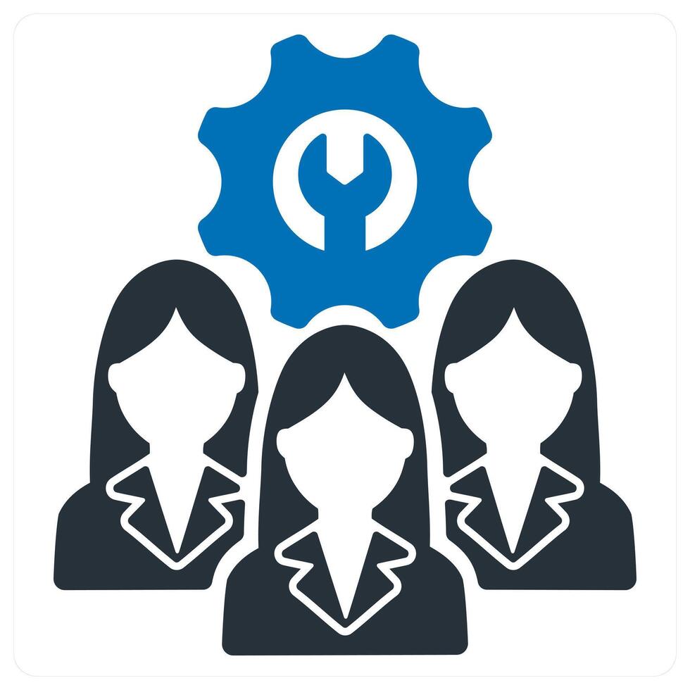 Technical Team and collaboration icon concept vector