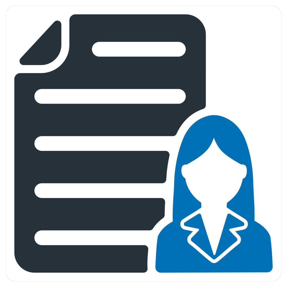Employee Details and resume icon concept vector