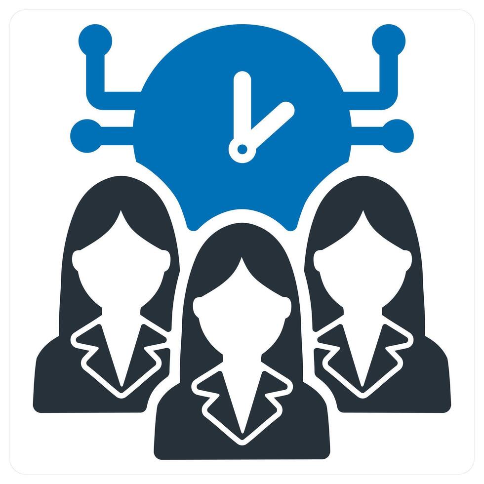 Time Management and productivity icon concept vector