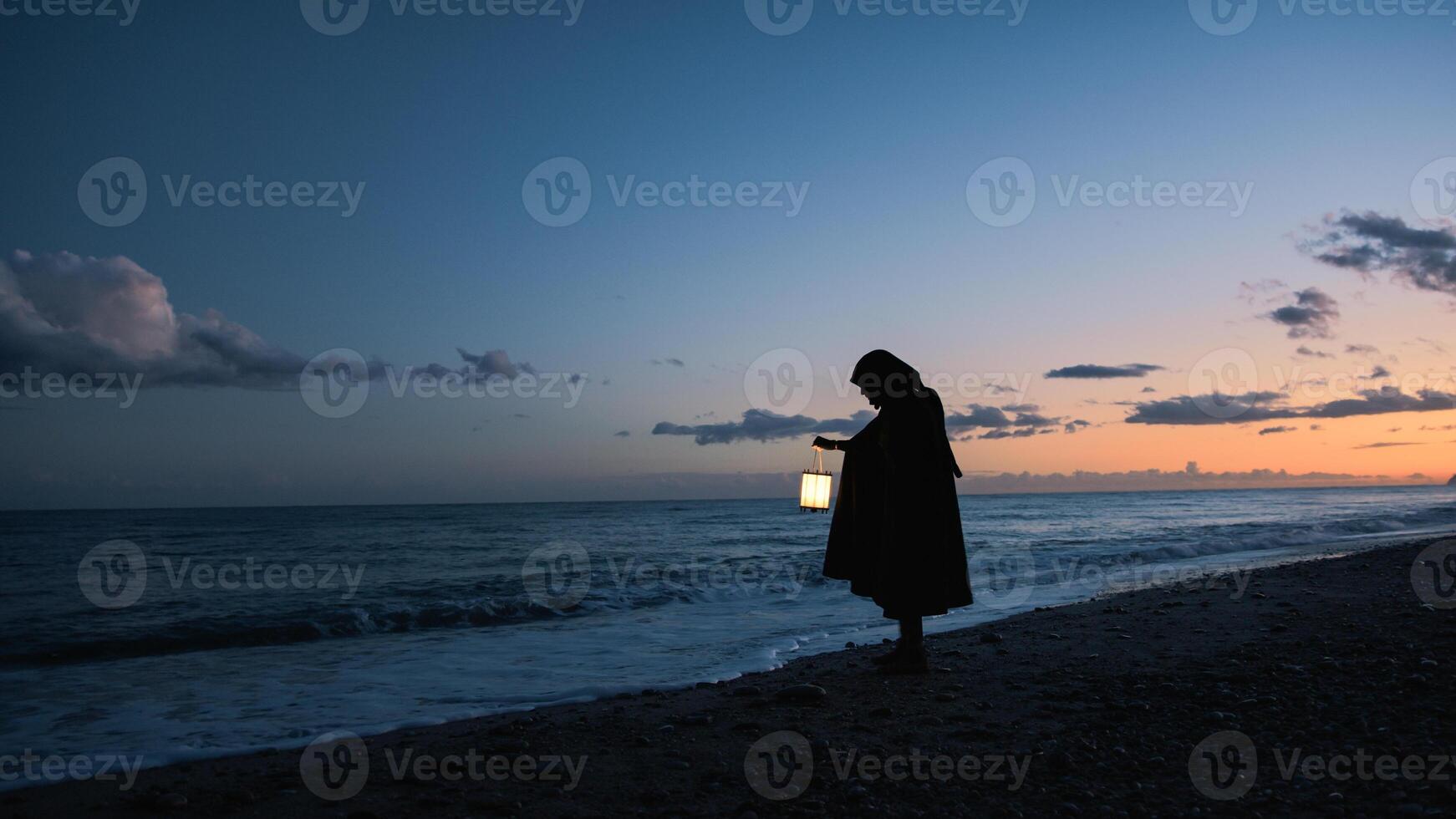 Searching the Sea with a Light lamp photo