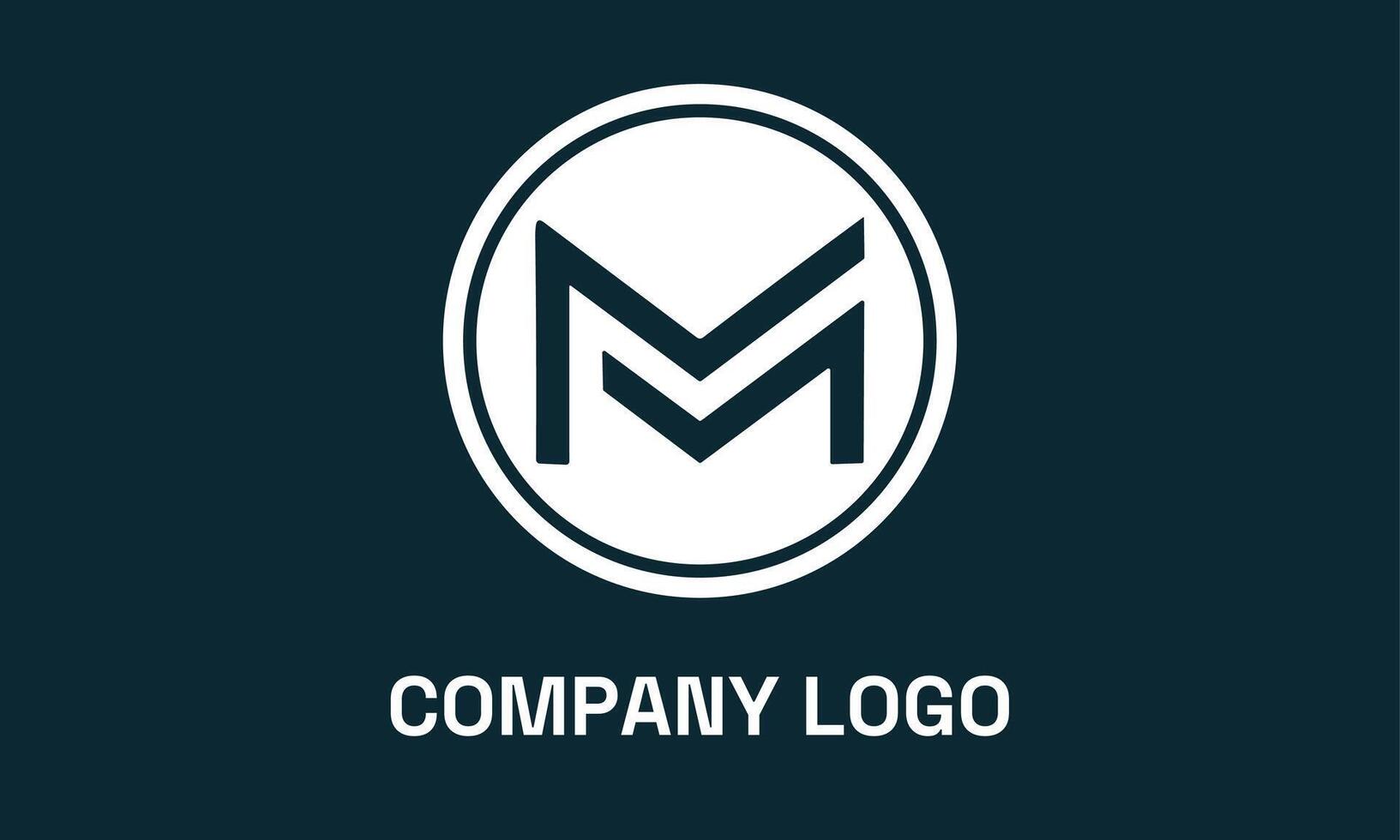 M in the circle Elegant and creative Logo for your Business vector