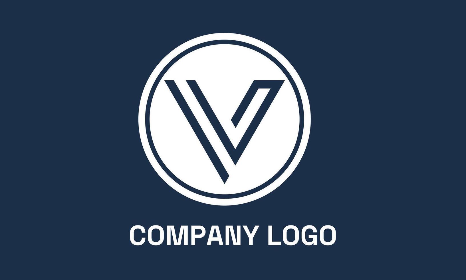 V n the circle Elegant and creative Logo for your Business vector