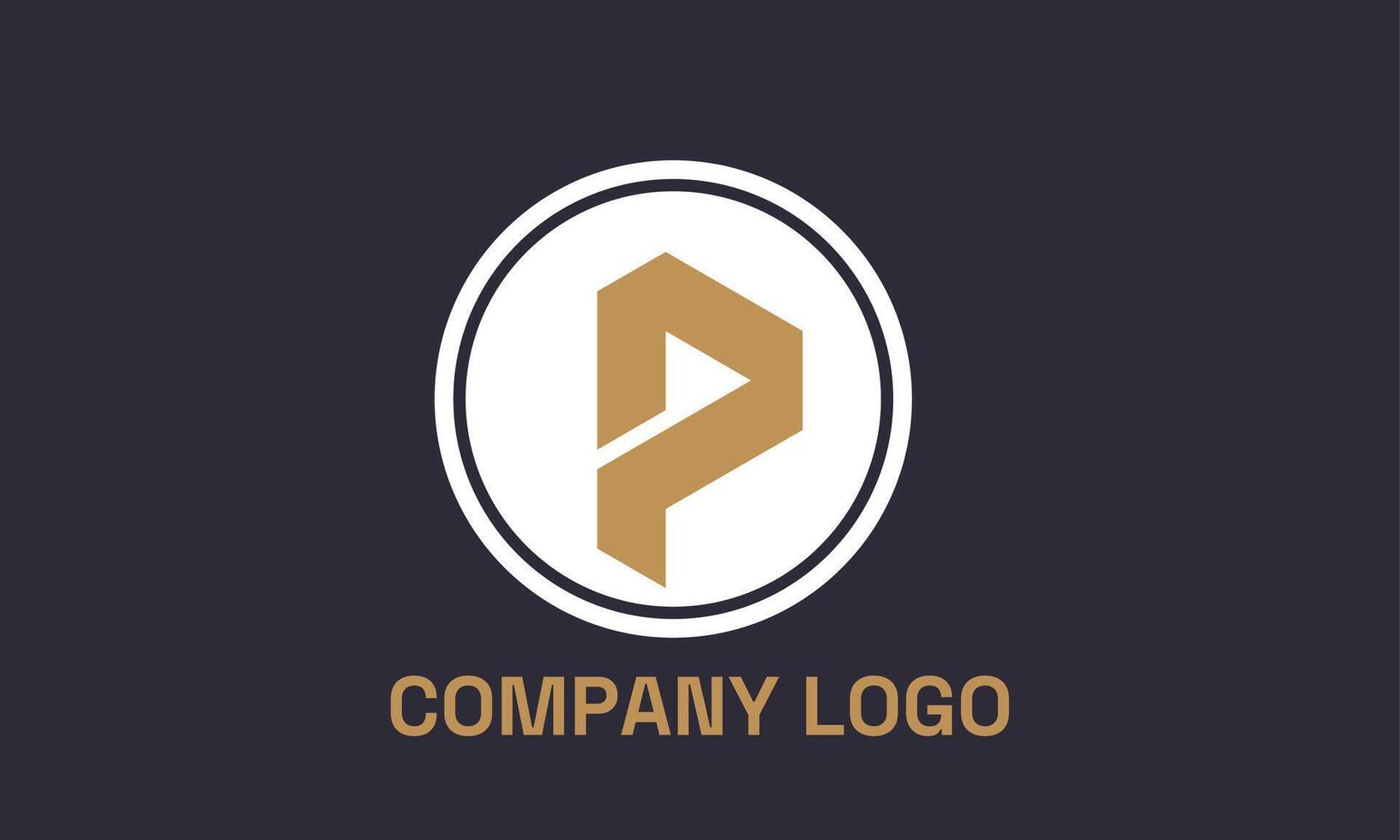P in the circle Elegant and creative Logo for your Business vector
