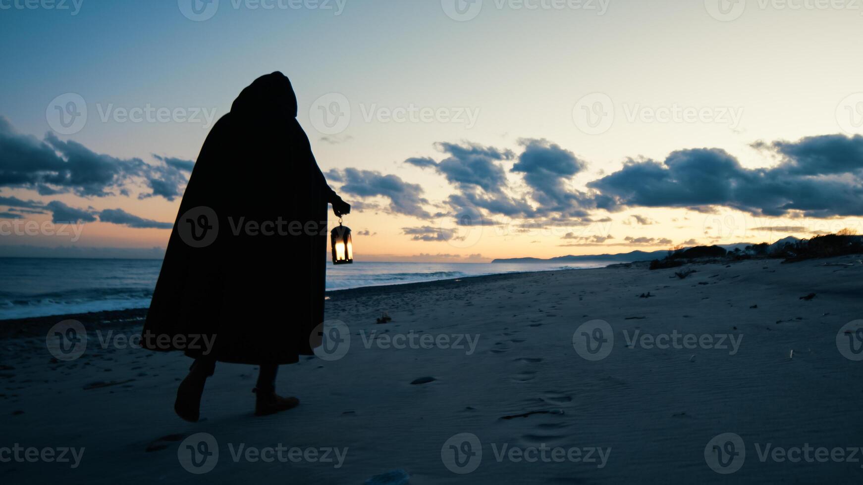 Pilgrim Searching For Truth At The Sea photo