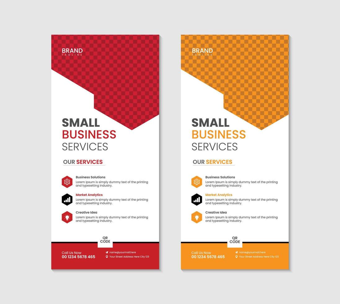 Business Rack Card Design Template vector