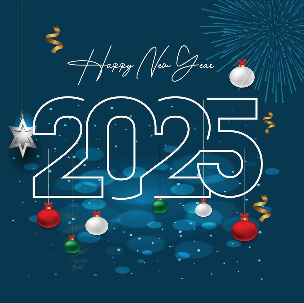 Happy new year banner design vector