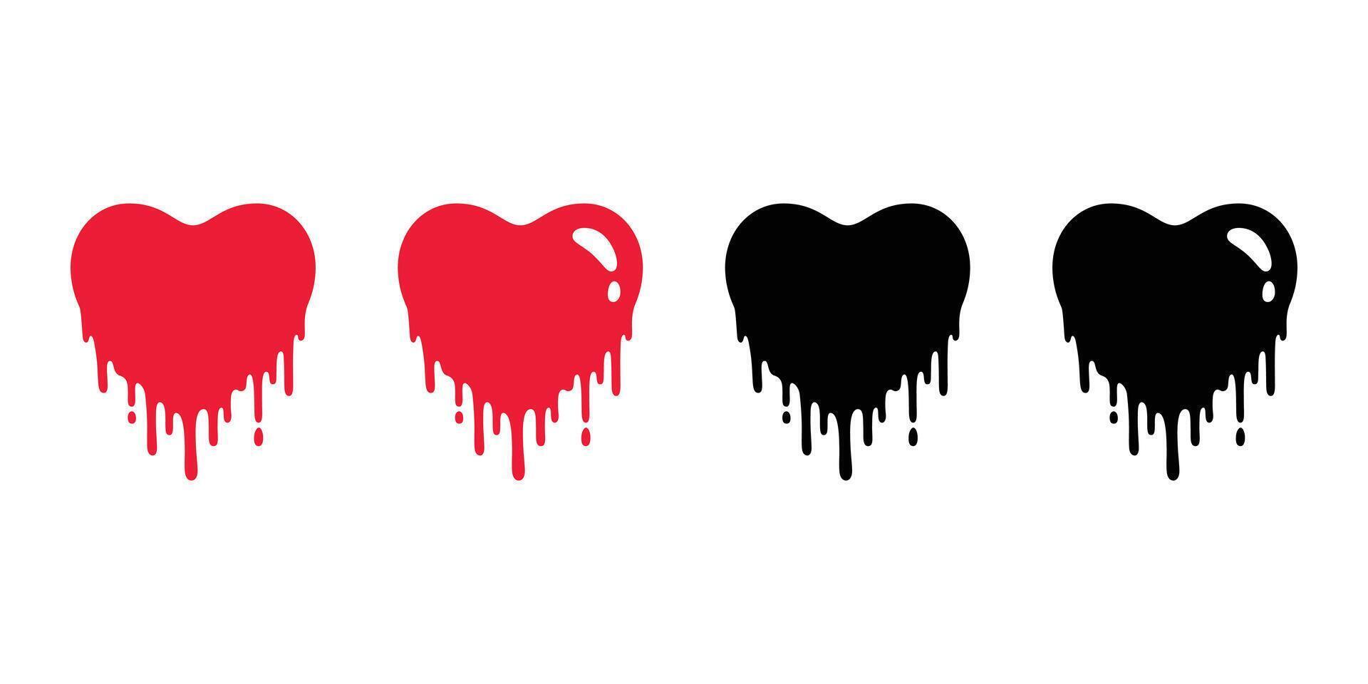heart valentine icon color Sagging Flowing splash graffiti logo symbol cartoon character doodle illustration symbol clip art red pink isolated vector