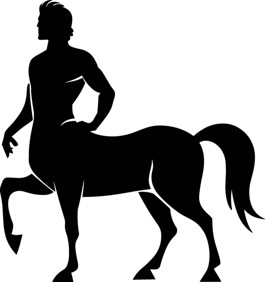 Elegant Centaur Silhouette Illustration vector