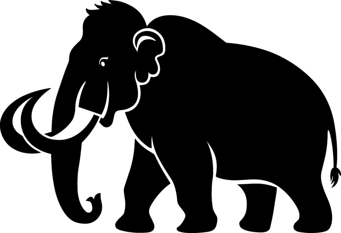 Woolly Mammoth Silhouette Art vector