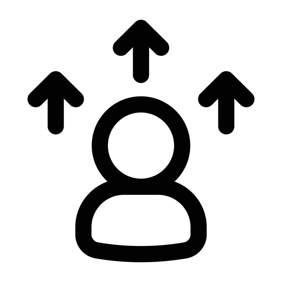 Simple Self Improvement icon. The icon can be used for websites, print templates, presentation templates, illustrations, etc vector