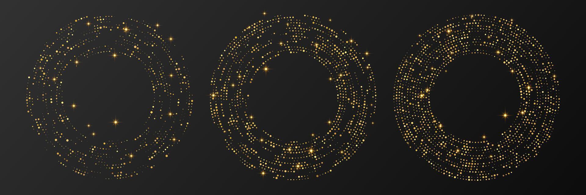 Abstract gold glowing halftone dotted background vector