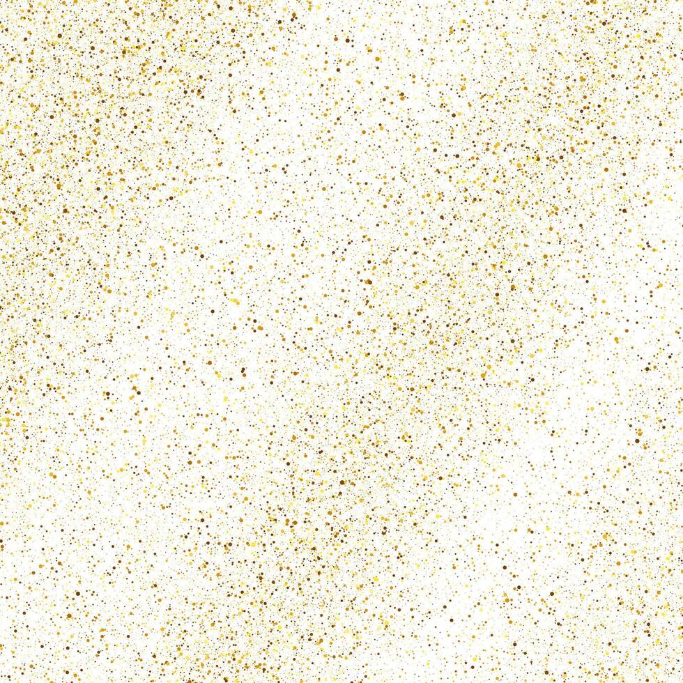 Gold glittering dust on white backdrop vector