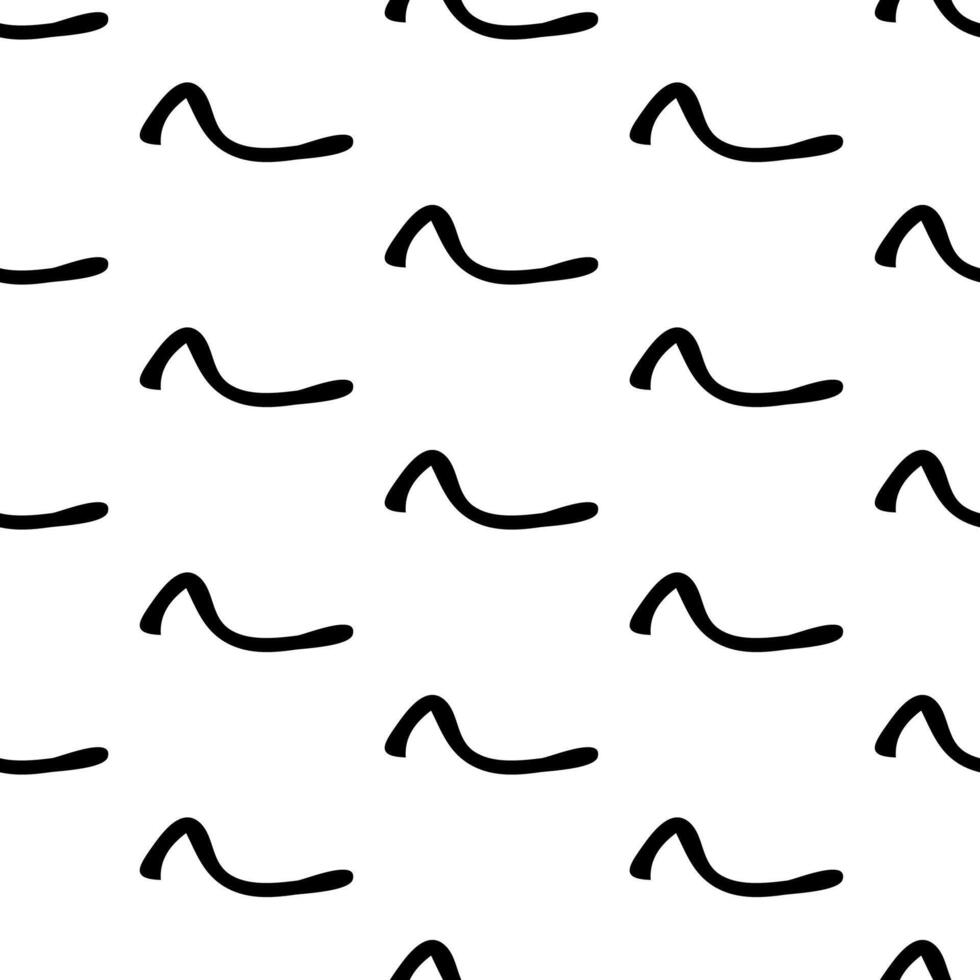 Seamless pattern with sketch squiggle vector