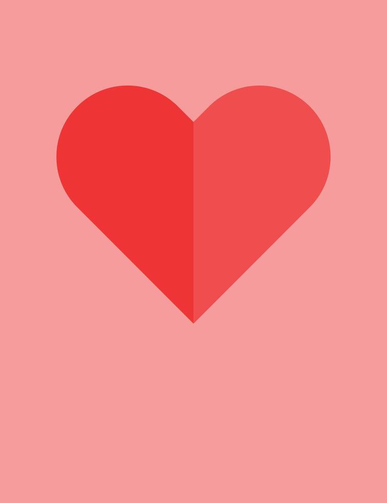 Design template greeting card minimal love with pink color vector