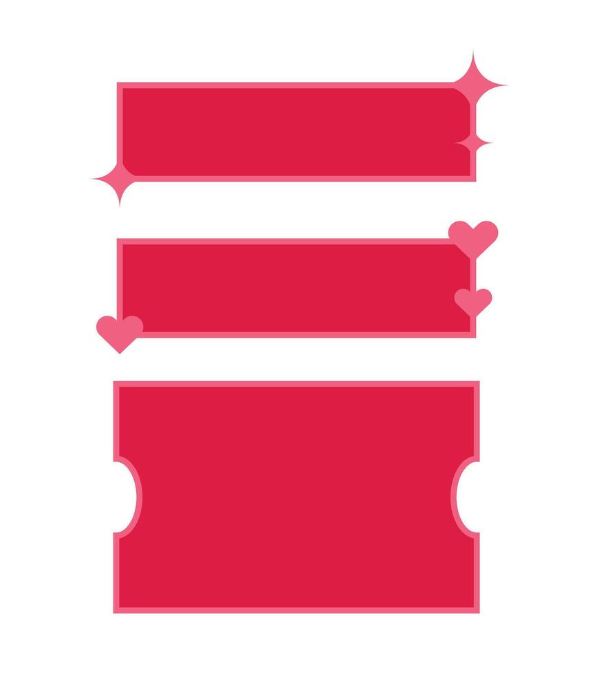 Icon element ribbon pink color unique design with blank background vector