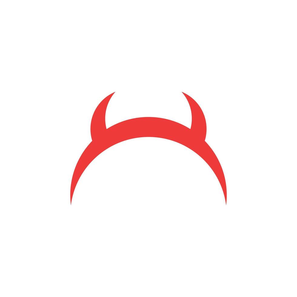 Logo devil headband or moon unique design with blank background vector