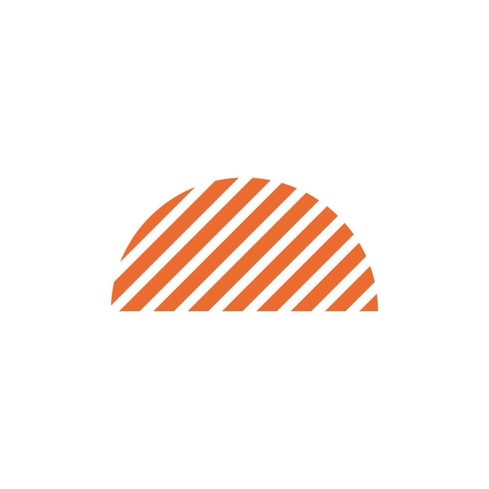 Logo sunrise strip unique design with blank background vector