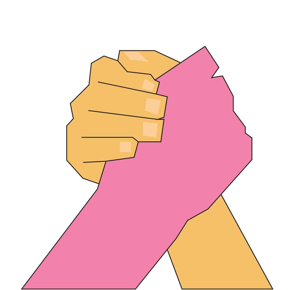 Illustration arm wrestling retro unique design with blank background vector