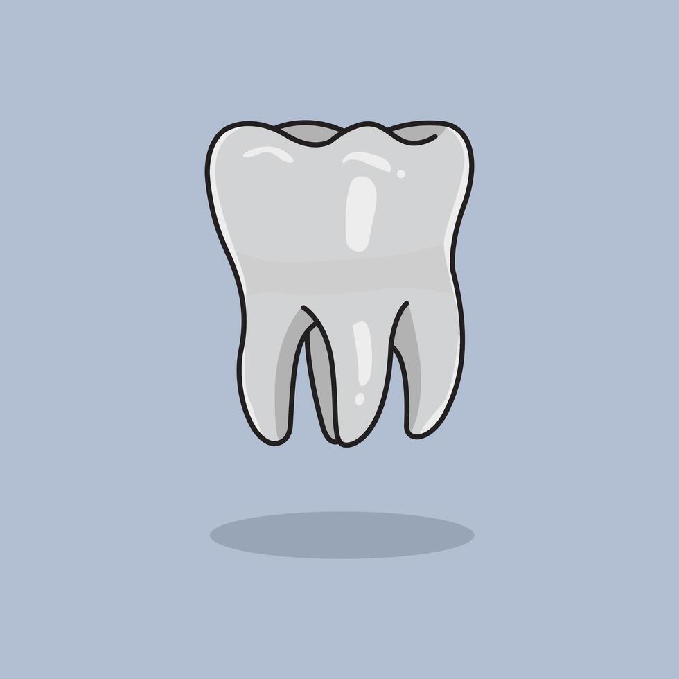 White Tooth. Health White Tooth Cartoon design illustration and icon for website, digital and print vector