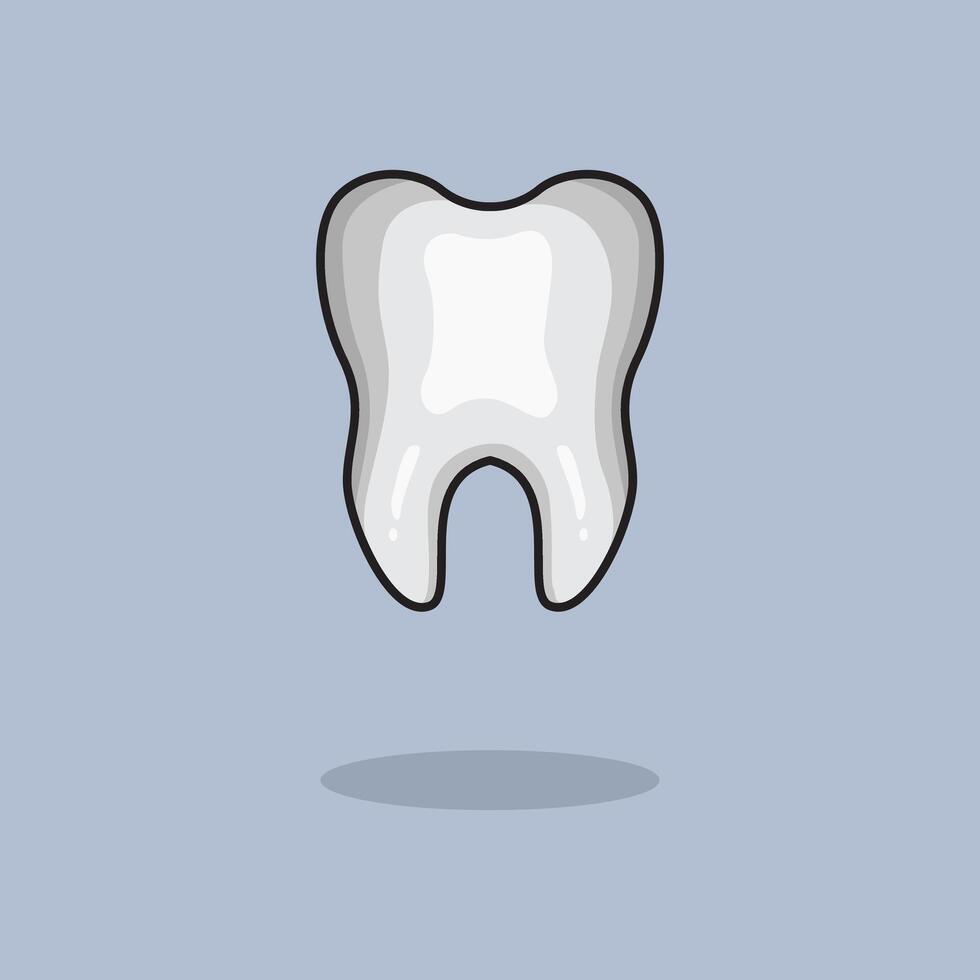 illustration Tooth. design White Tooth. Health White Tooth Cartoon design illustration and icon for website, digital and print vector