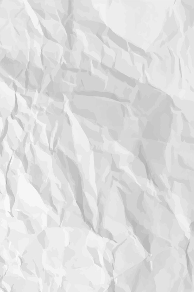 White clean crumpled paper vector