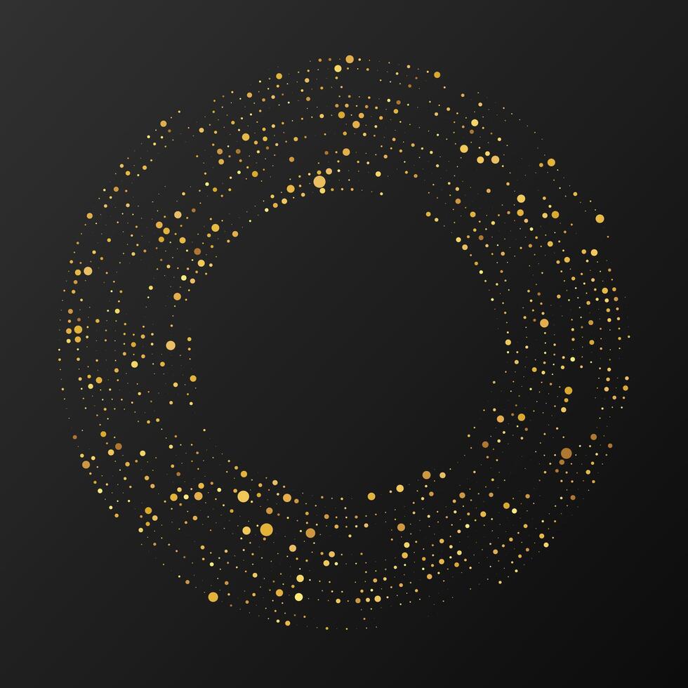 Abstract gold glowing halftone dotted background vector