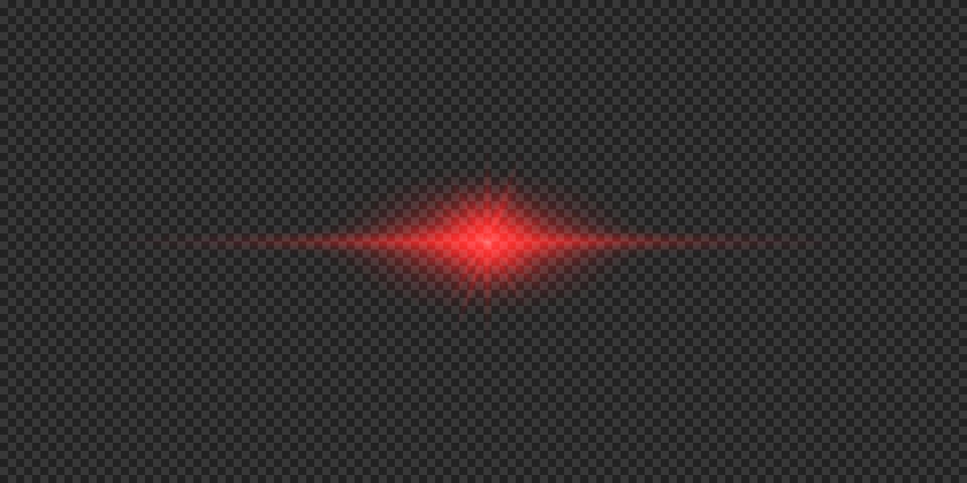 Red horizontal light effect of lens flares vector