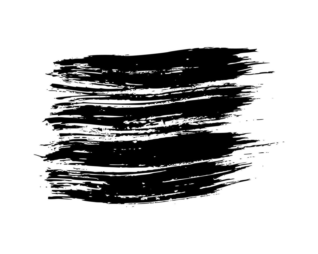 Black brush stroke on white background vector