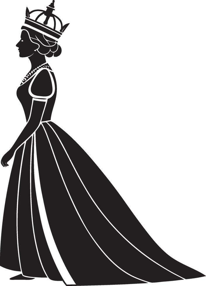 Queen in Silhouette vector