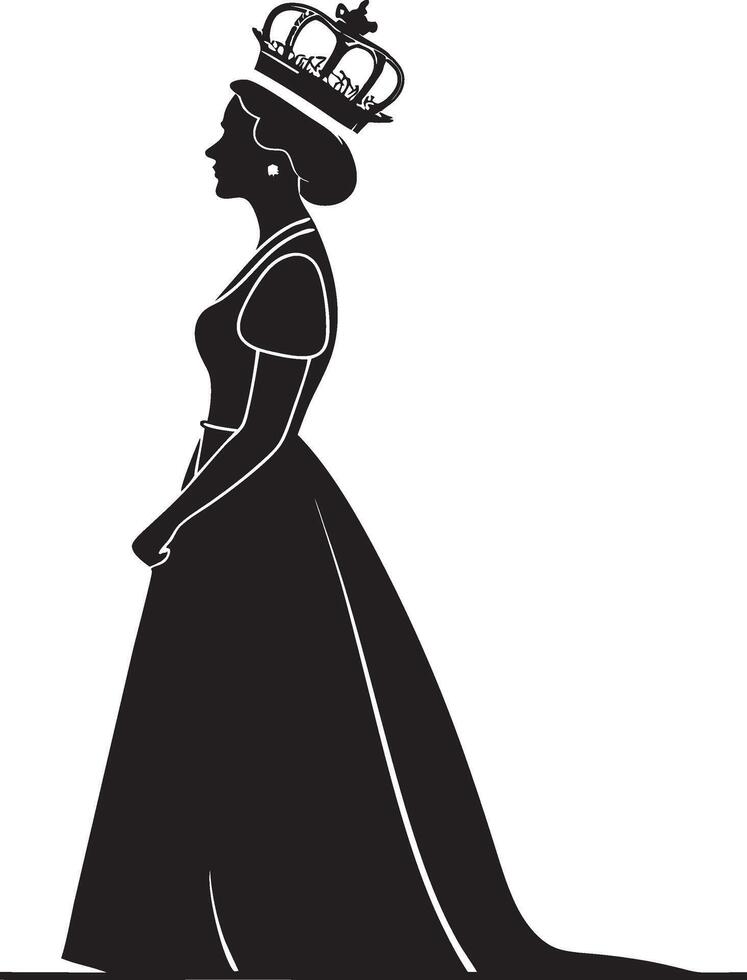 Silhouette of a Queen vector