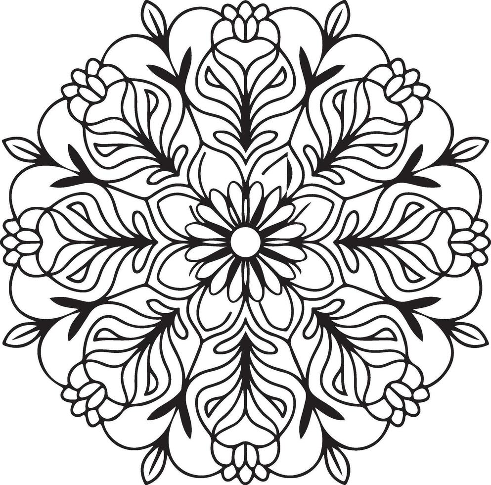 Unique Zentangle Mandala Pattern vector