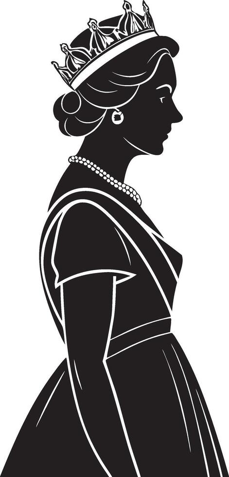 Graceful Queen Silhouette vector