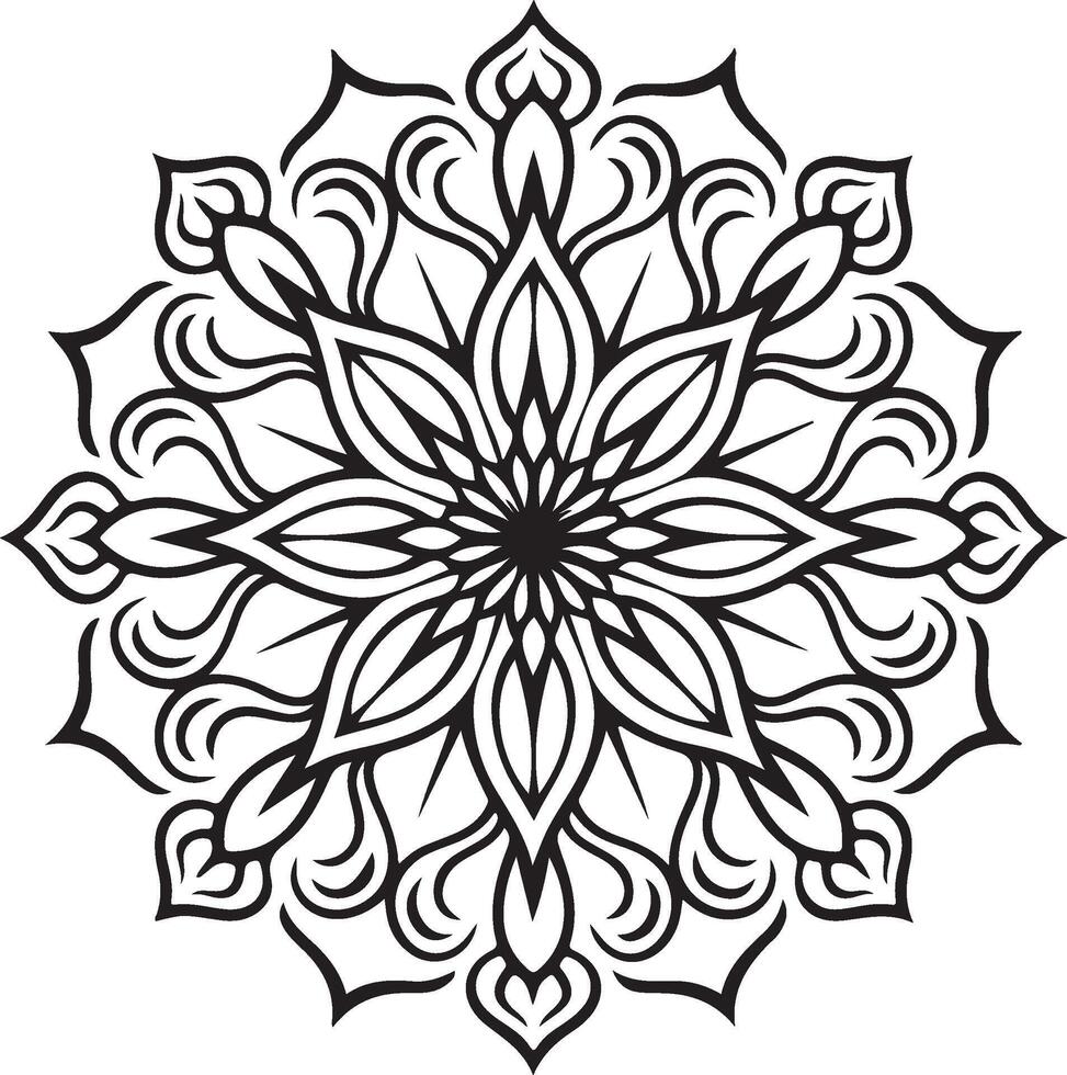 Beautiful Radial Mandala Pattern vector