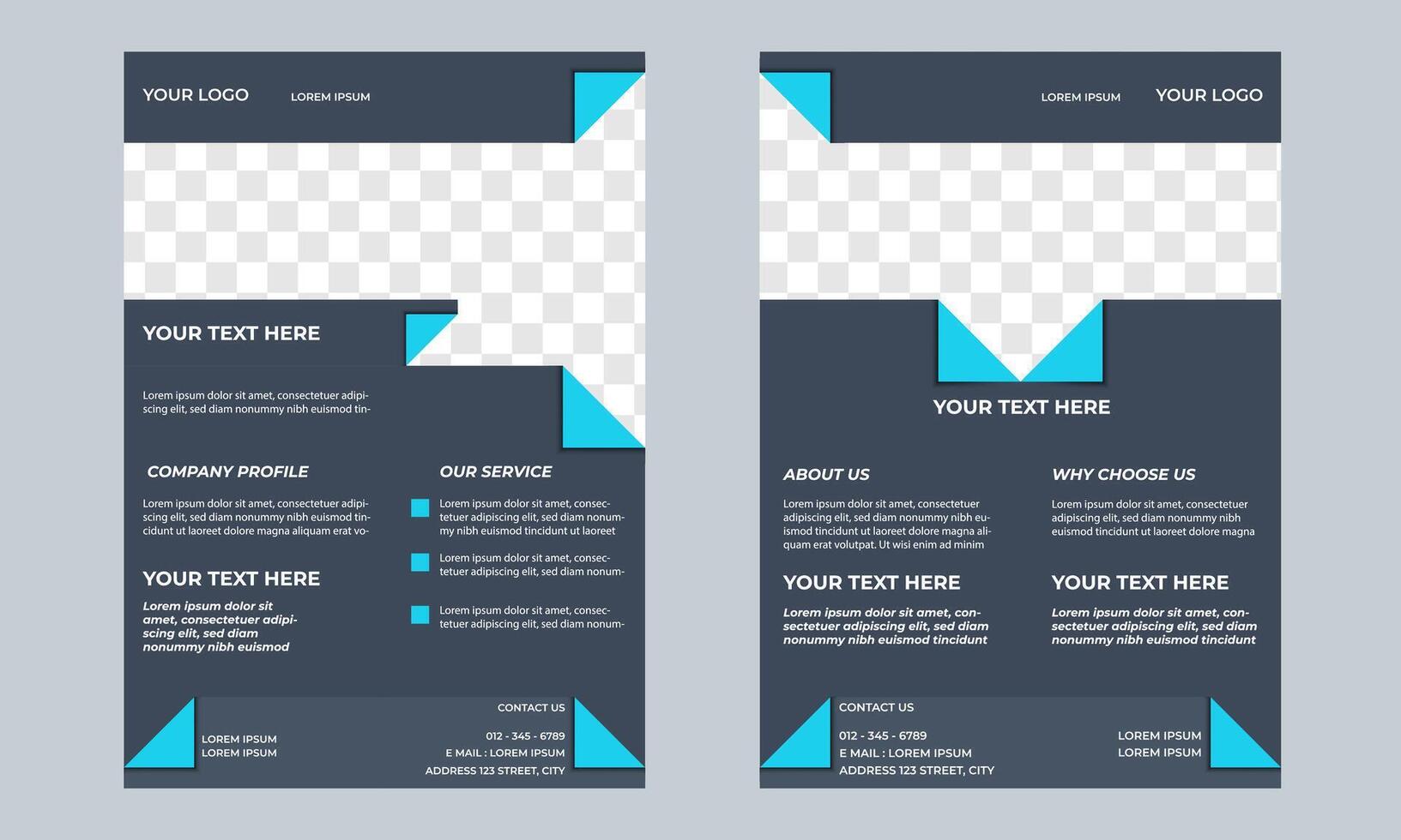 Elegant business flyer template for event, conference, and seminar vector